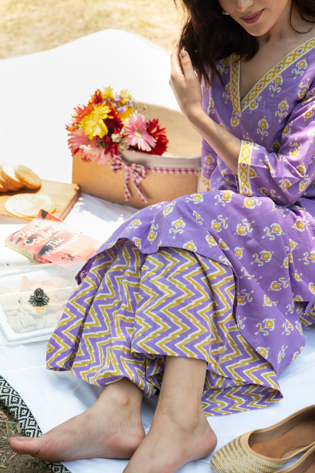 Purple Yellow A-line Suit Set – DIMPLE DESIGN STUDIO Purple Yellow A-line Suit Set – DIMPLE DESIGN STUDIO
