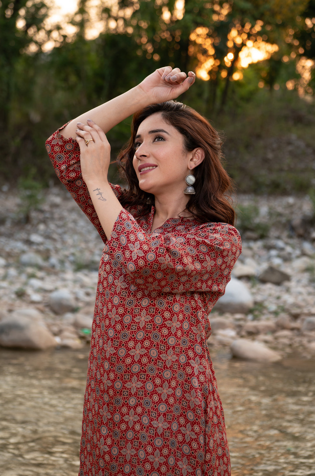 Jivika Ajrakh Modal Satin Suit