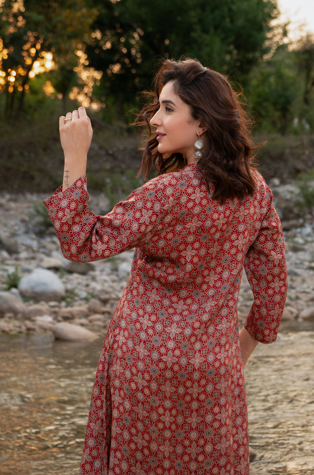 Jivika Ajrakh Modal Satin Suit