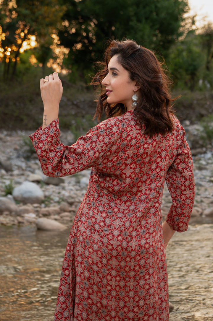 Jivika Ajrakh Modal Satin Suit