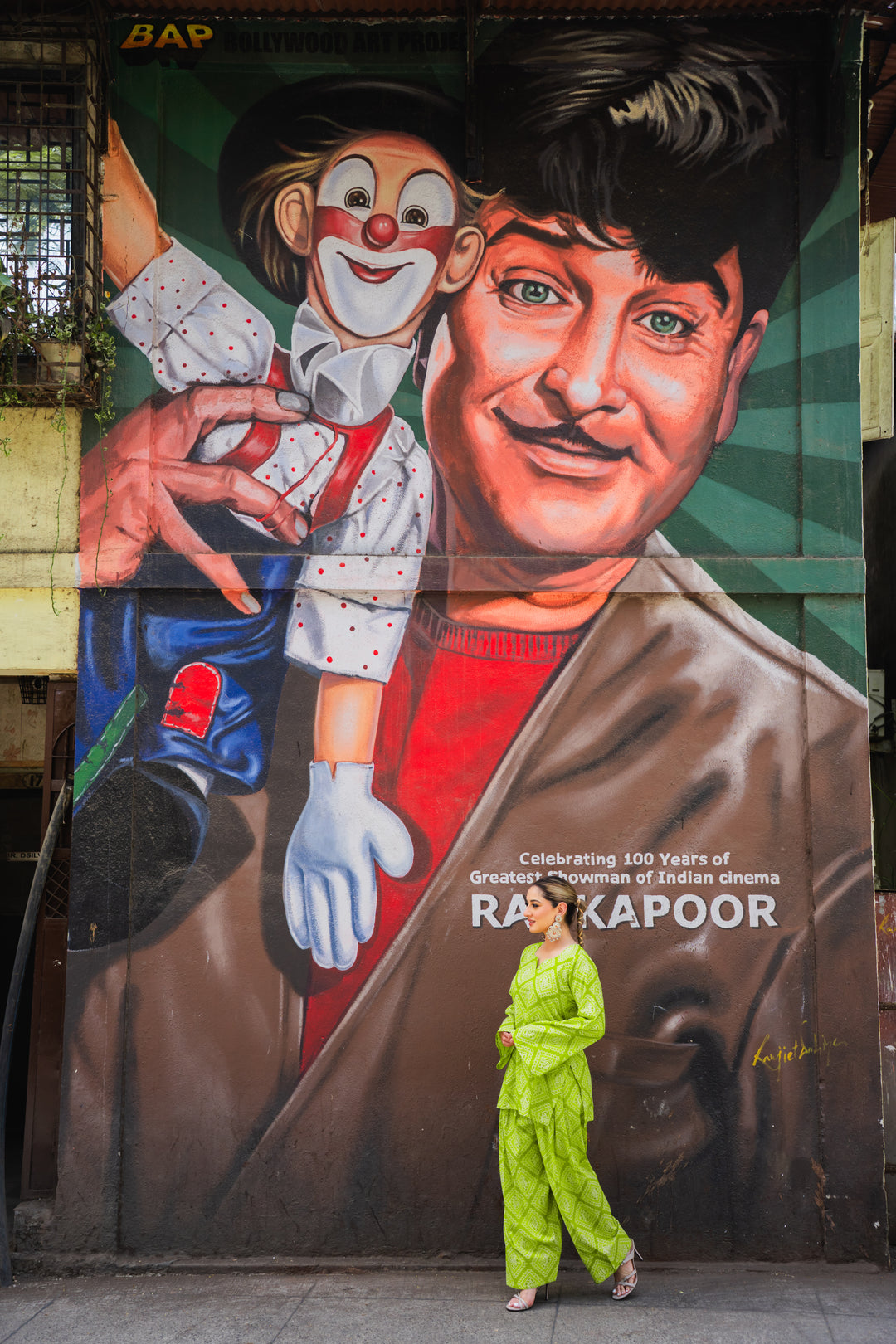 Farshi Lime Bandhej Set