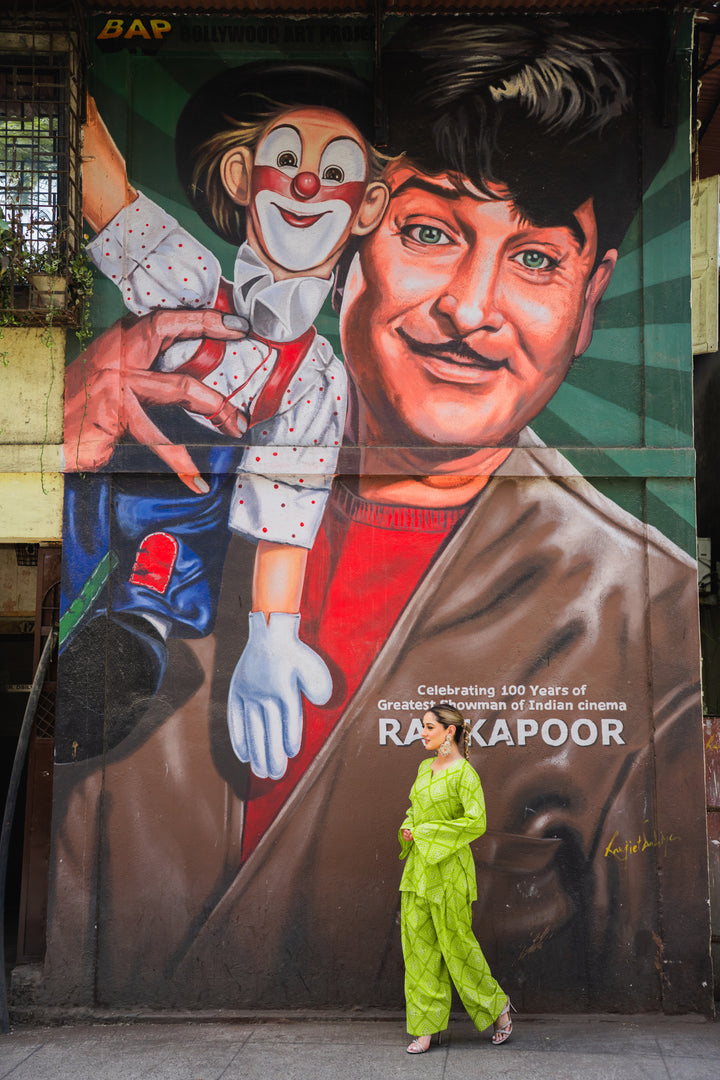 Farshi Lime Bandhej Set