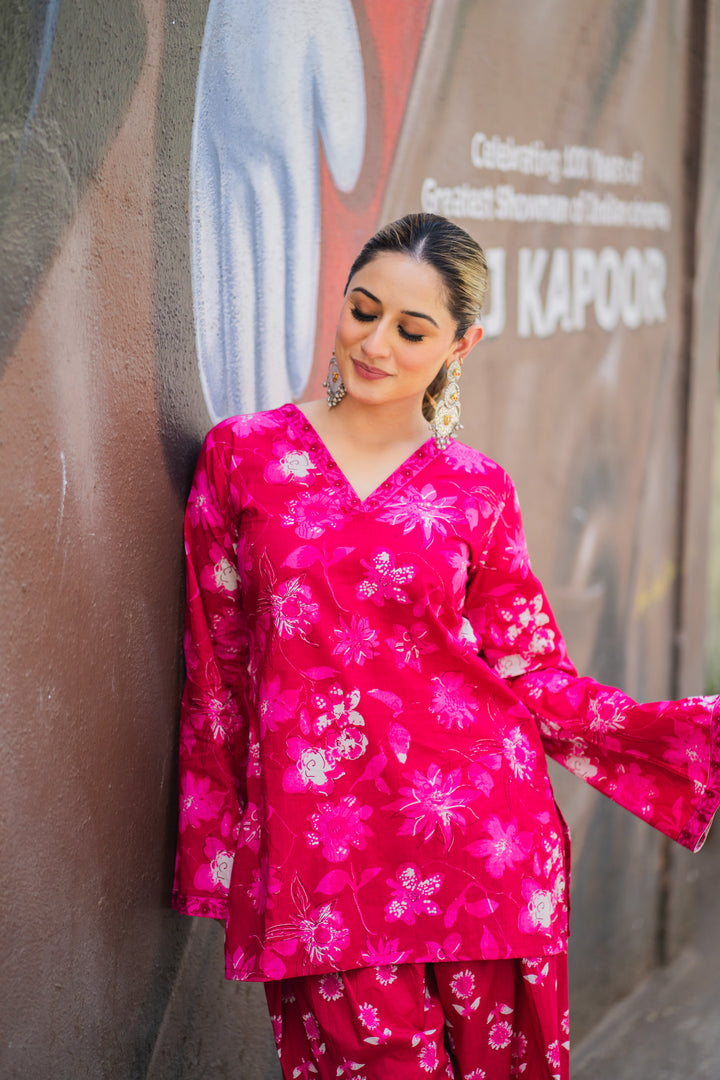 Rani Floral Farshi Cotton Set