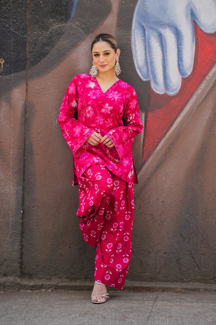 Rani Floral Farshi Cotton Set