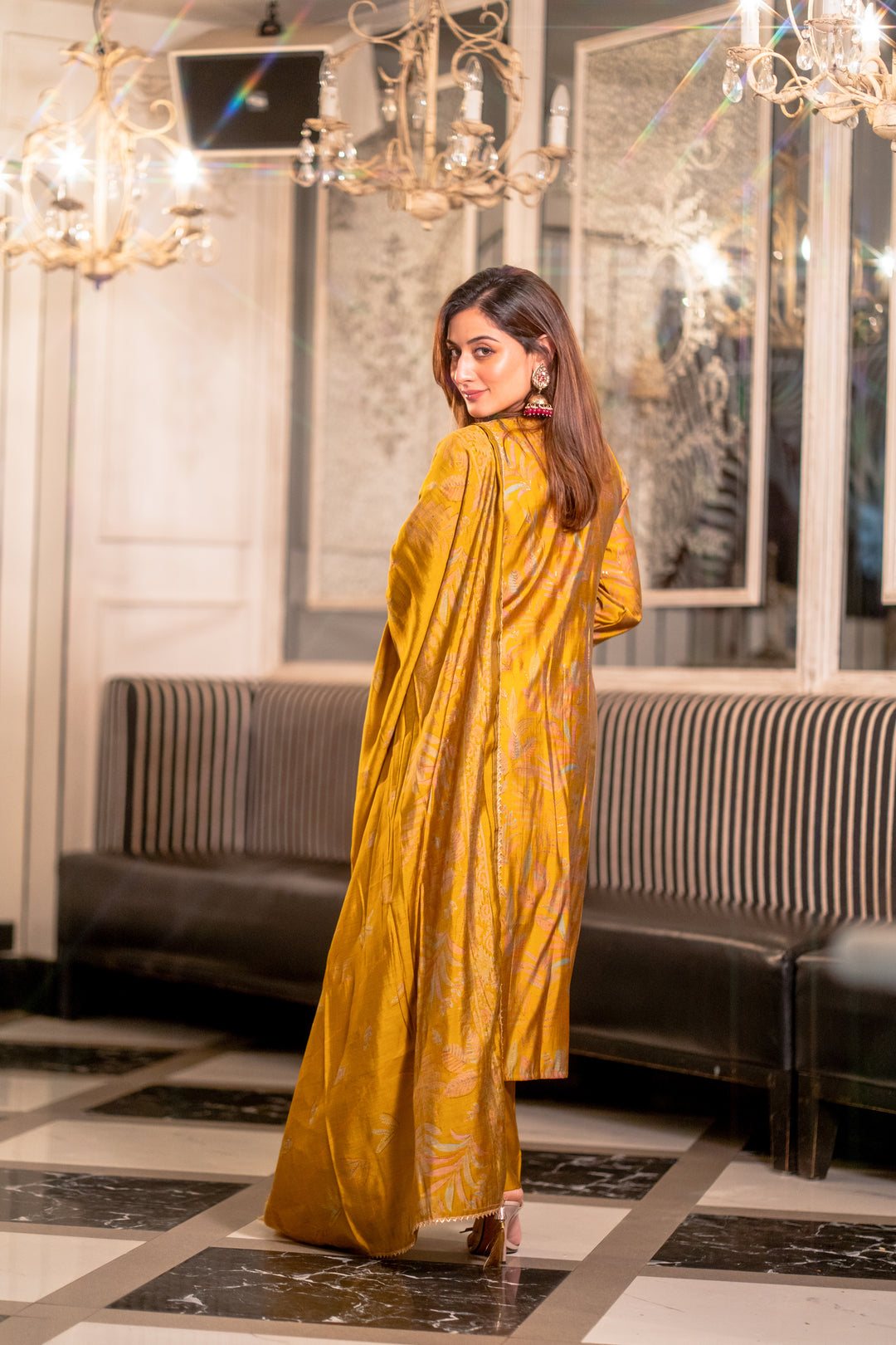 Yellow Muslin Suit Set