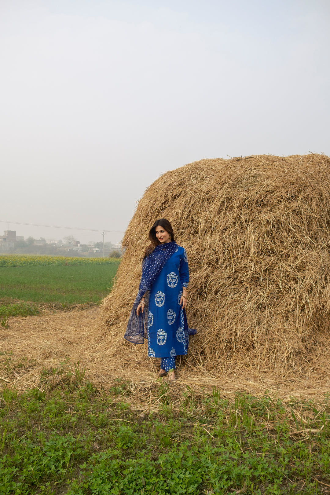 Blue Buddha Straight Suit Set