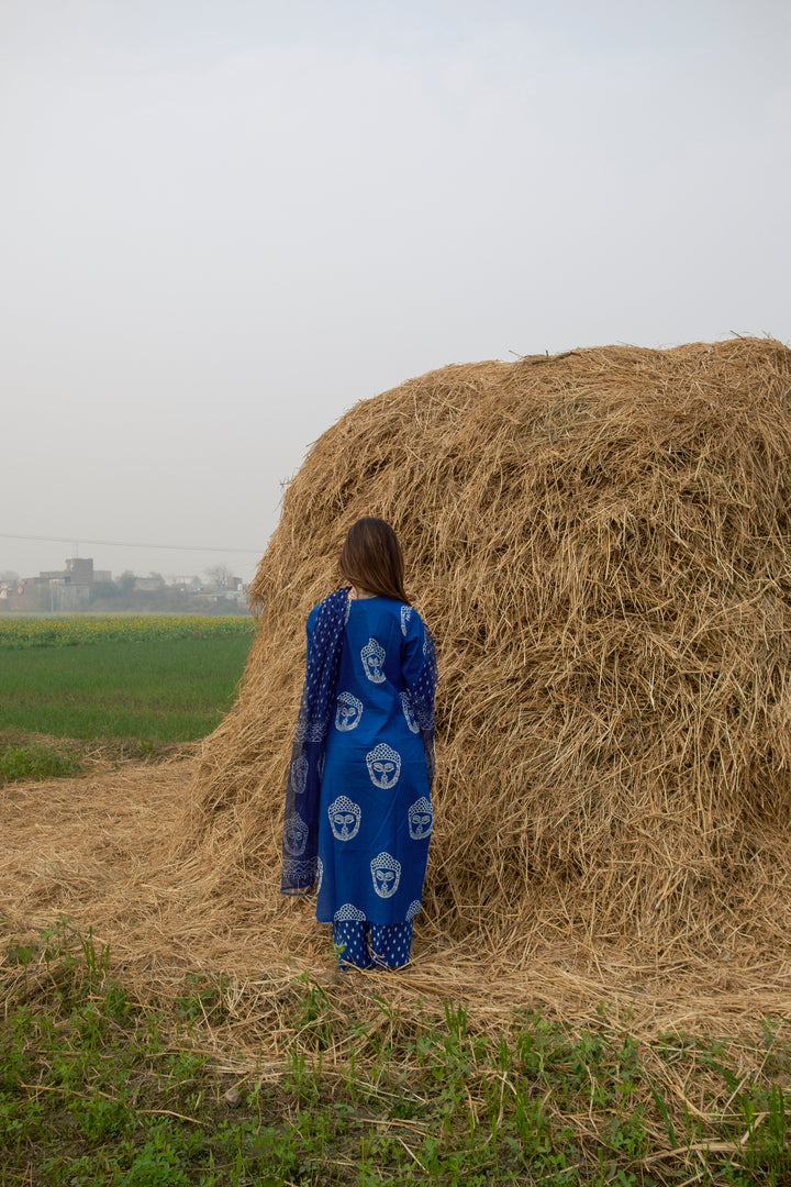 Blue Buddha Straight Suit Set