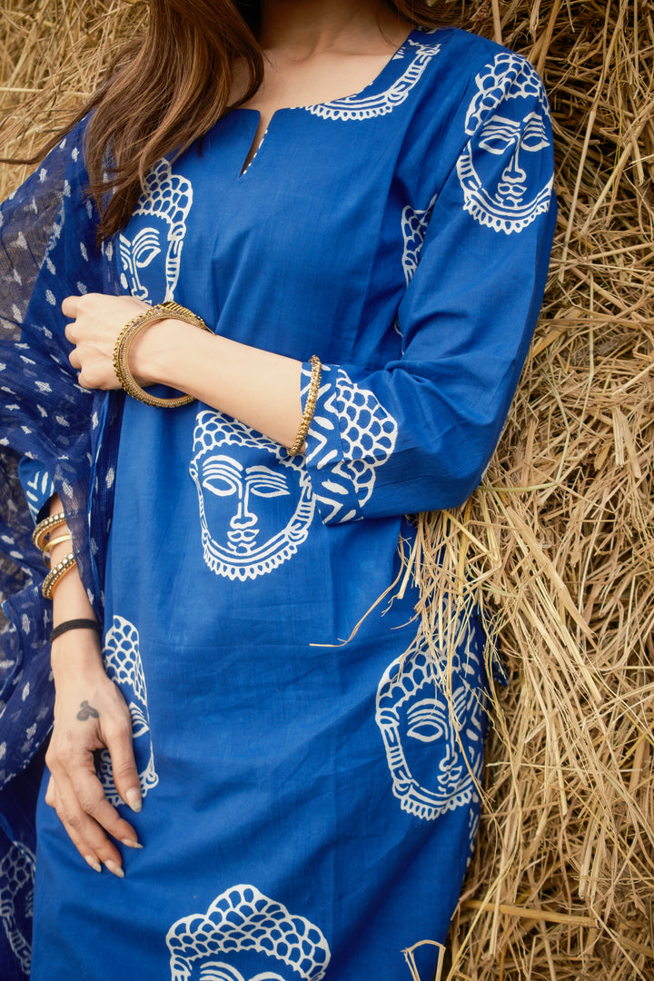 Blue Buddha Straight Suit Set