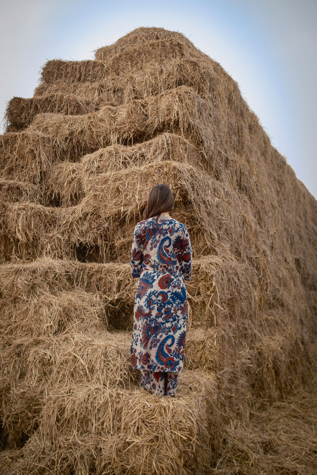 Cream Kalamkari A-line Kurta Set