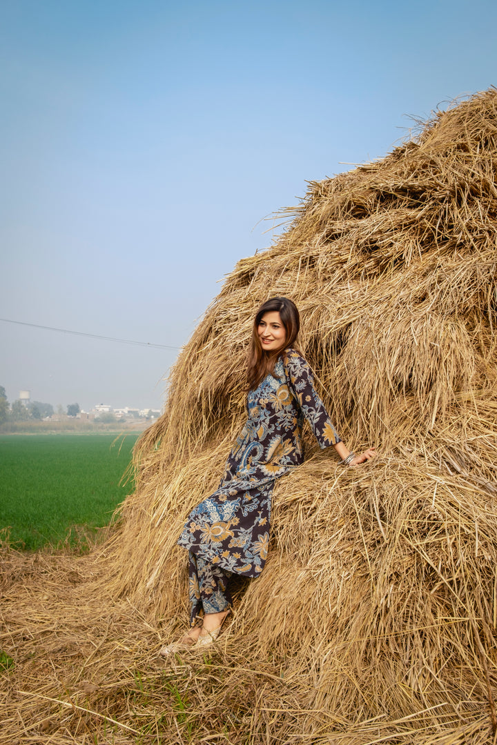 Ahaana Cotton A-line Kurta Set