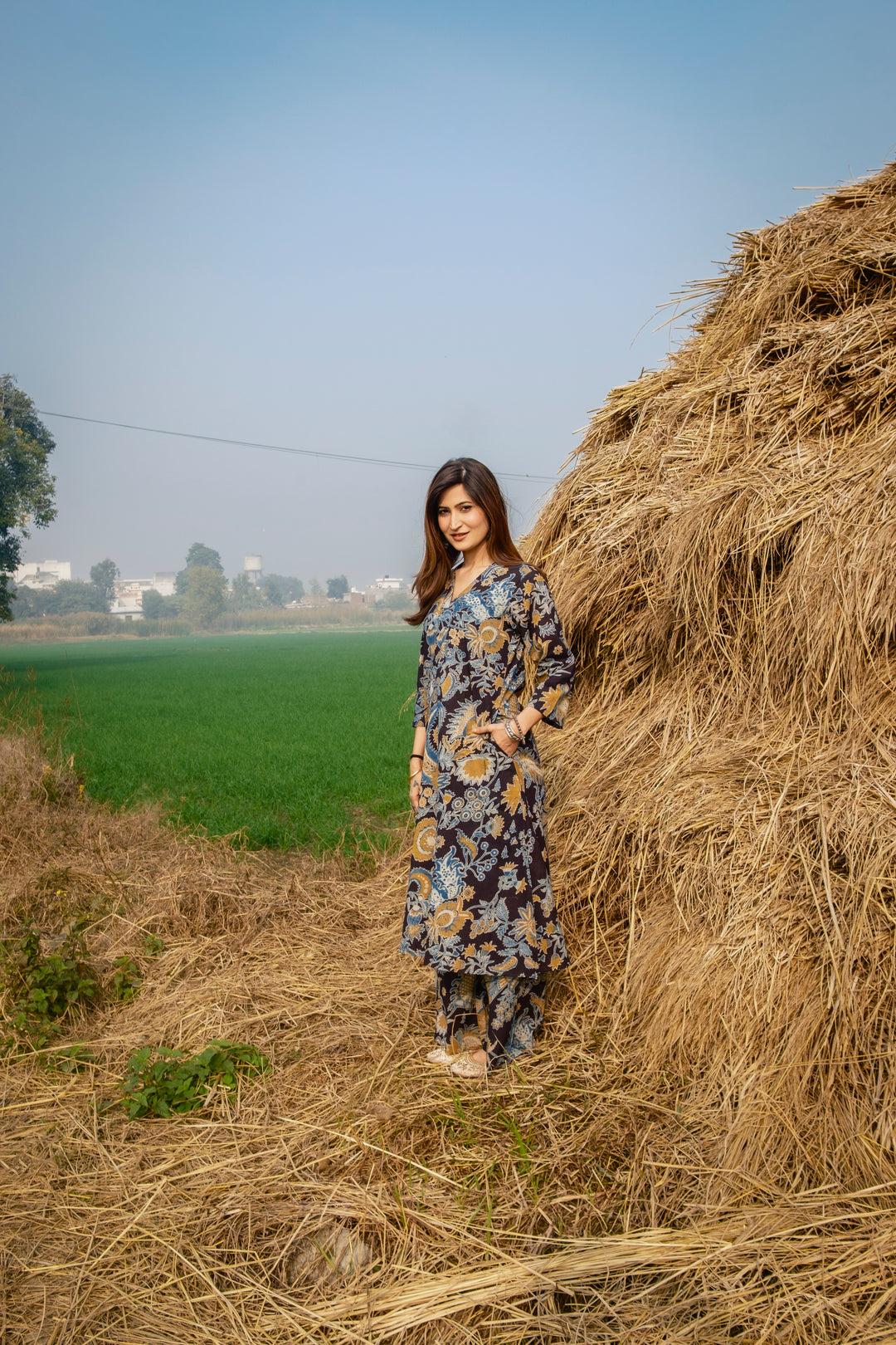 Ahaana Cotton A-line Kurta Set