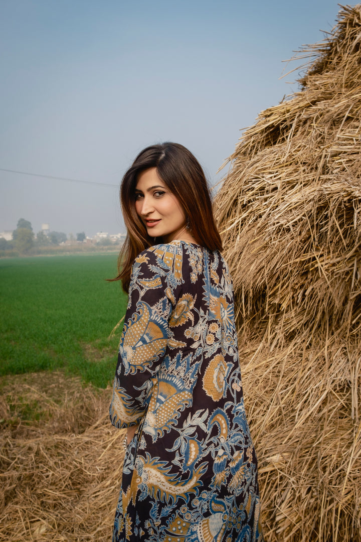 Ahaana Cotton A-line Kurta Set