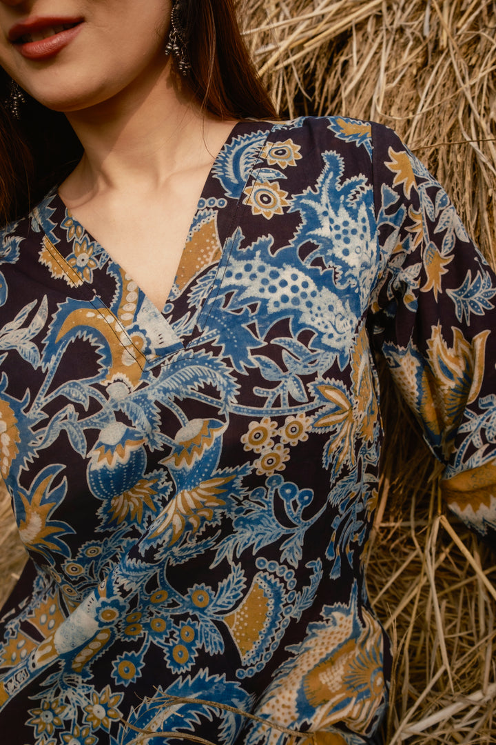 Ahaana Cotton A-line Kurta Set