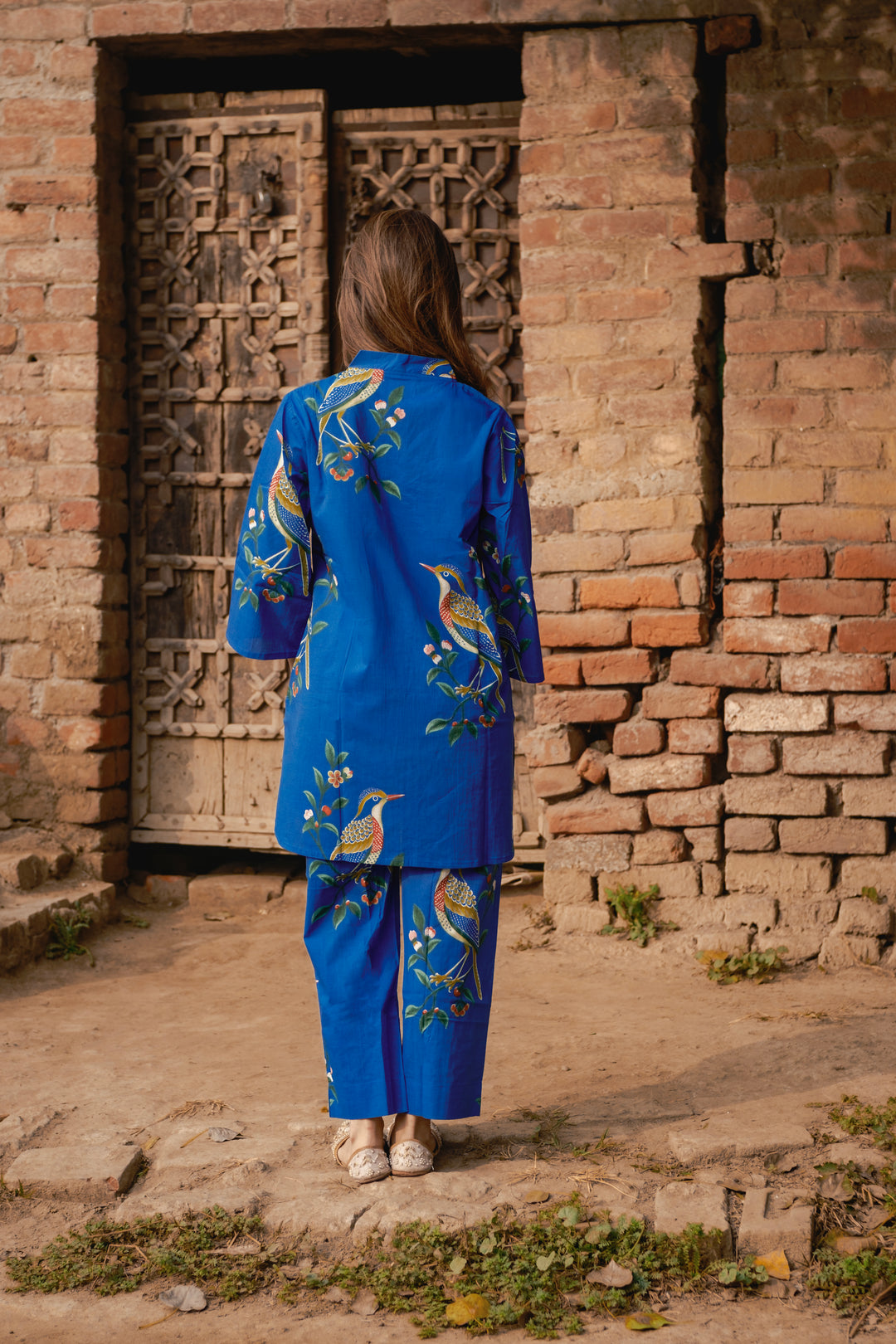 Blue Bird Cotton Co-ord set