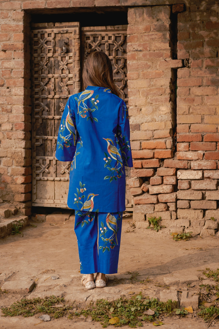 Blue Bird Cotton Co-ord set