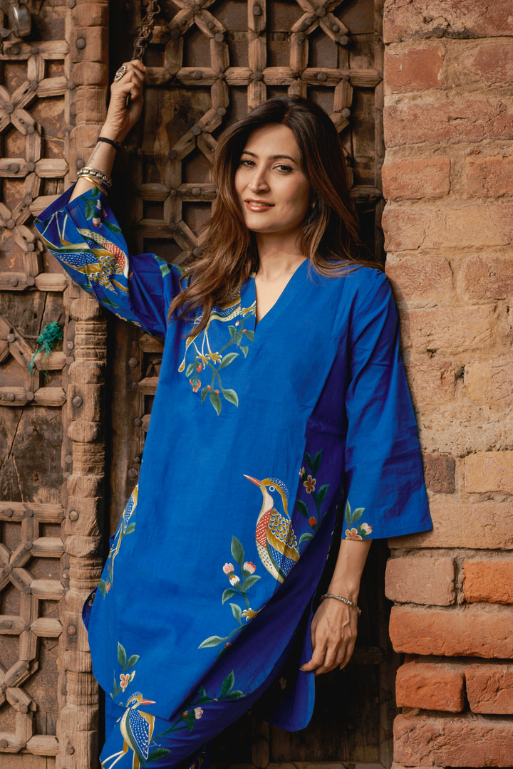 Blue Bird Cotton Co-ord set