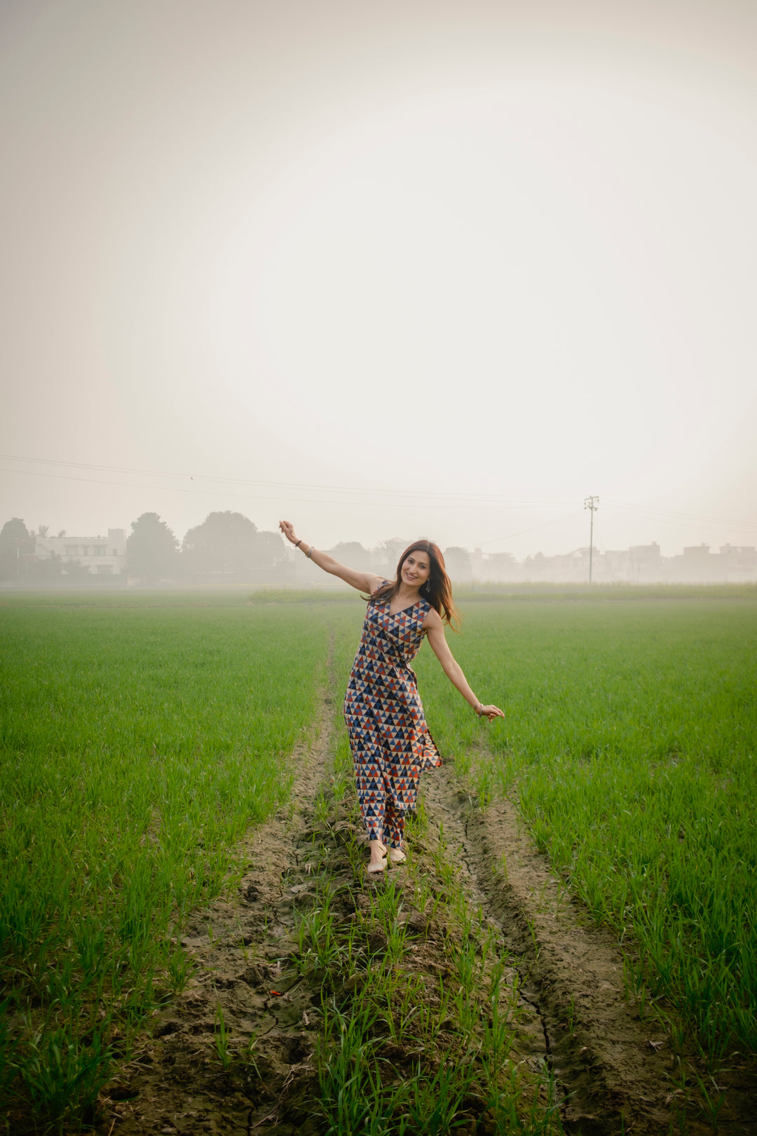 Multicolor Sleeveless Kurta Set