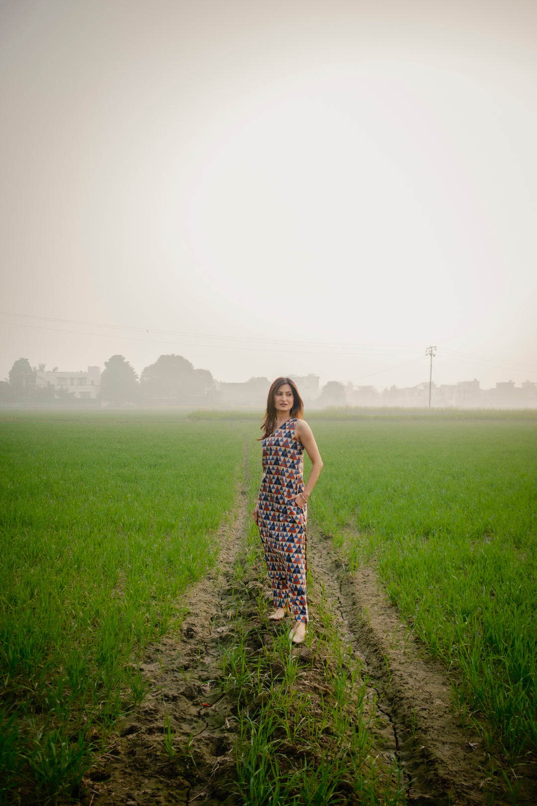 Multicolor Sleeveless Kurta Set