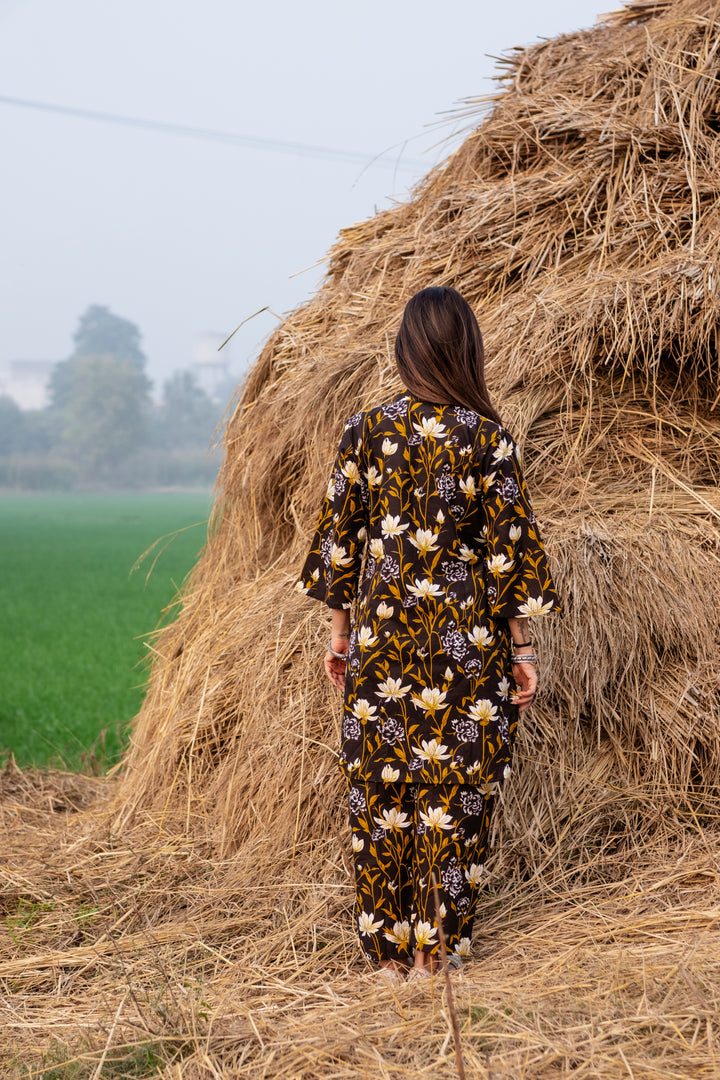 Honey Black Cotton Co-ord Set