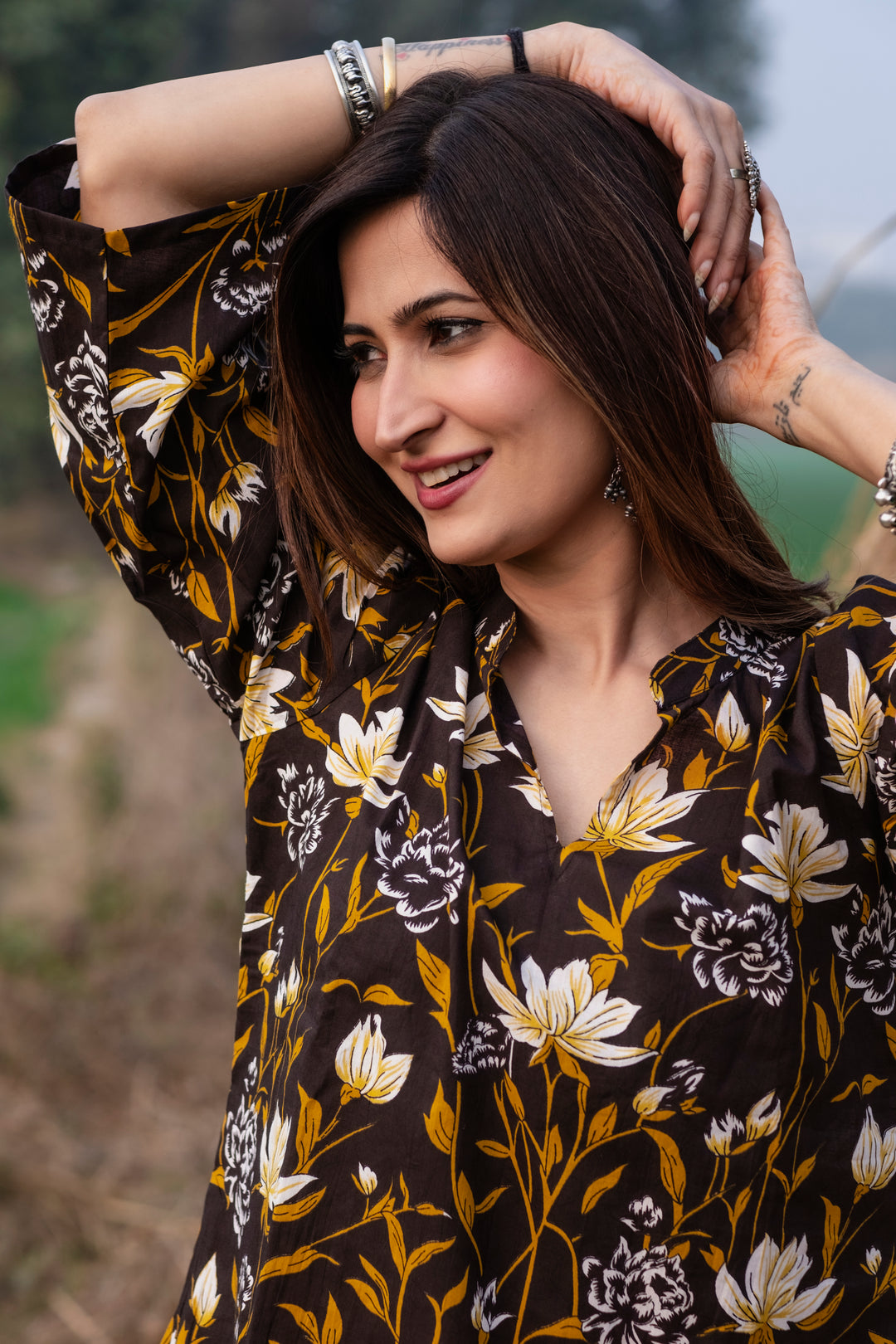 Honey Black Cotton Co-ord Set