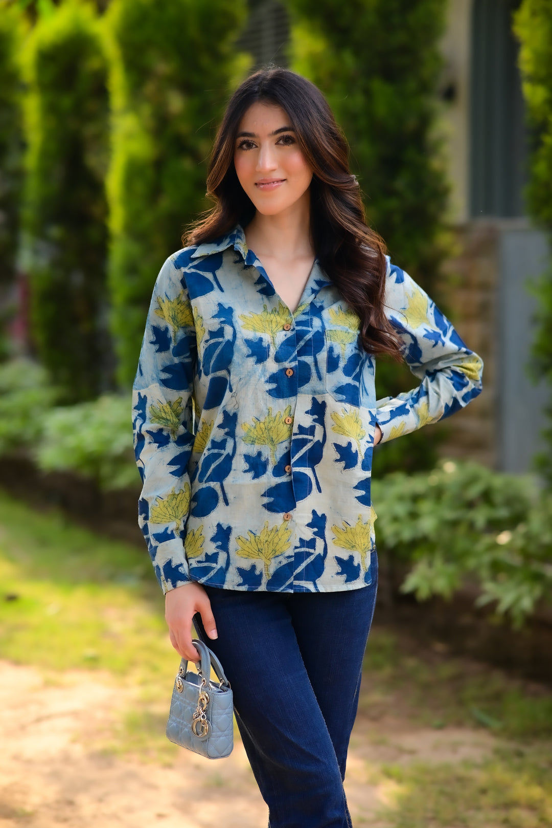 Marina Blue Cotton Shirt