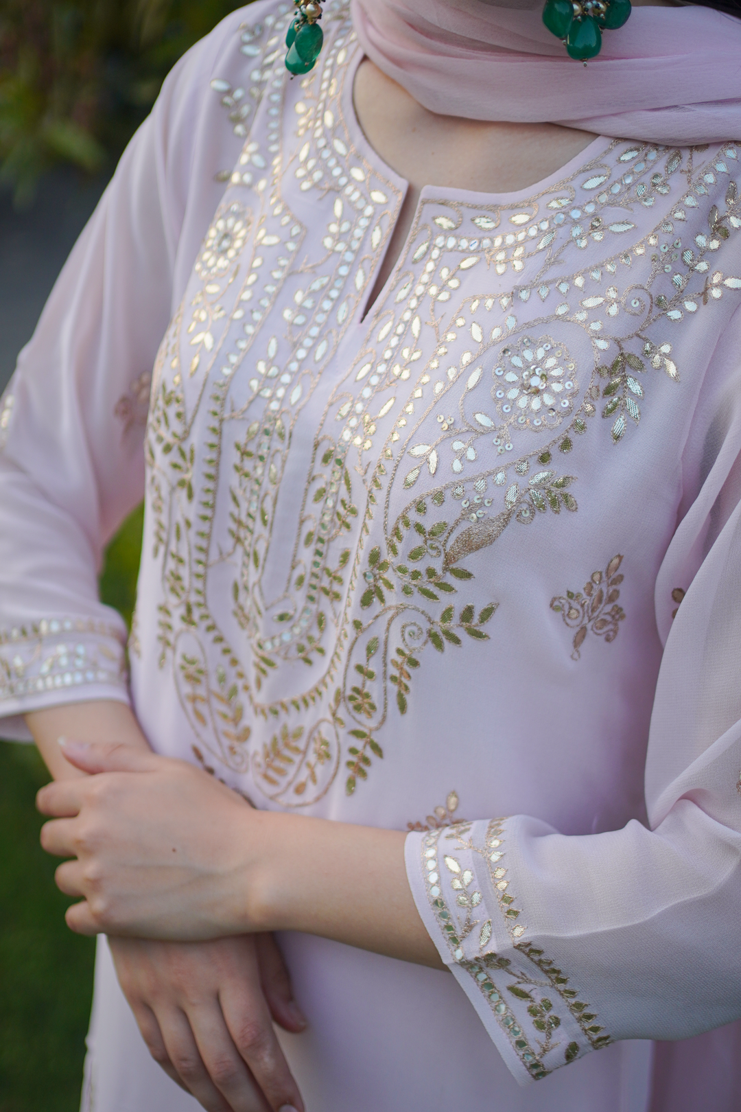 Mahima Pink Georgette Set