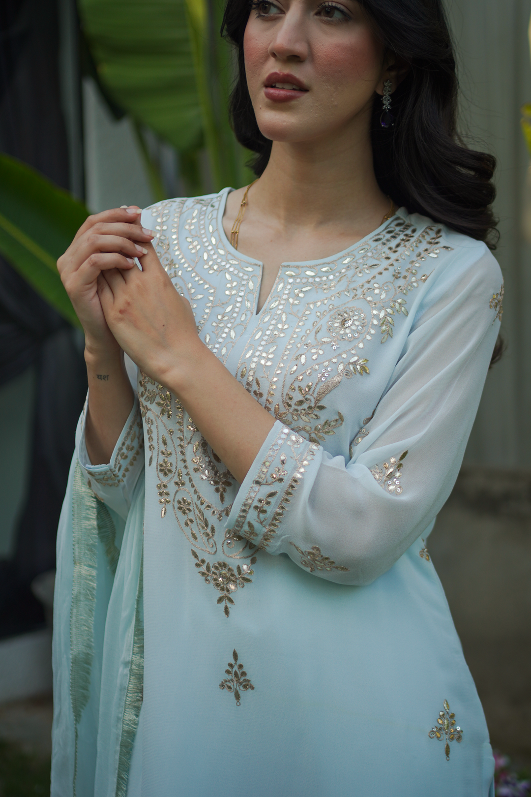 Prachi Blue Georgette Set