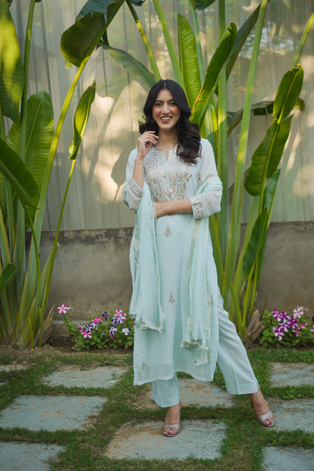 Prachi Blue Georgette Set