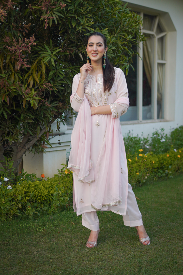 Mahima Pink Georgette Set