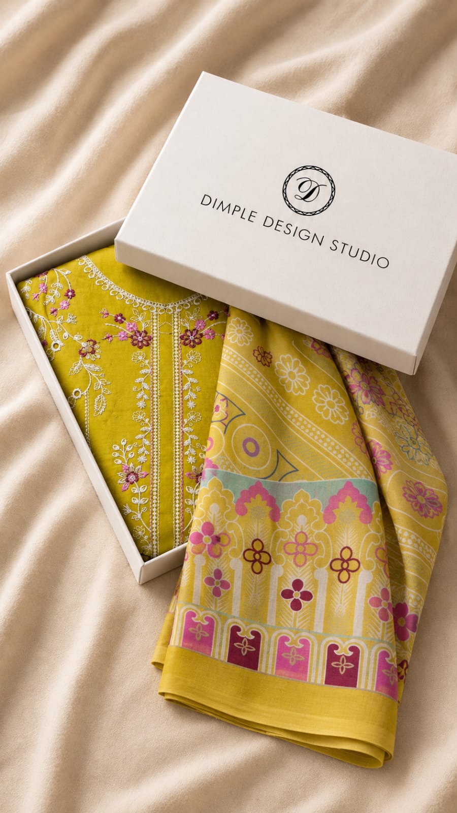Unstitched - Hafsah Yellow Cotton Lawn Suit