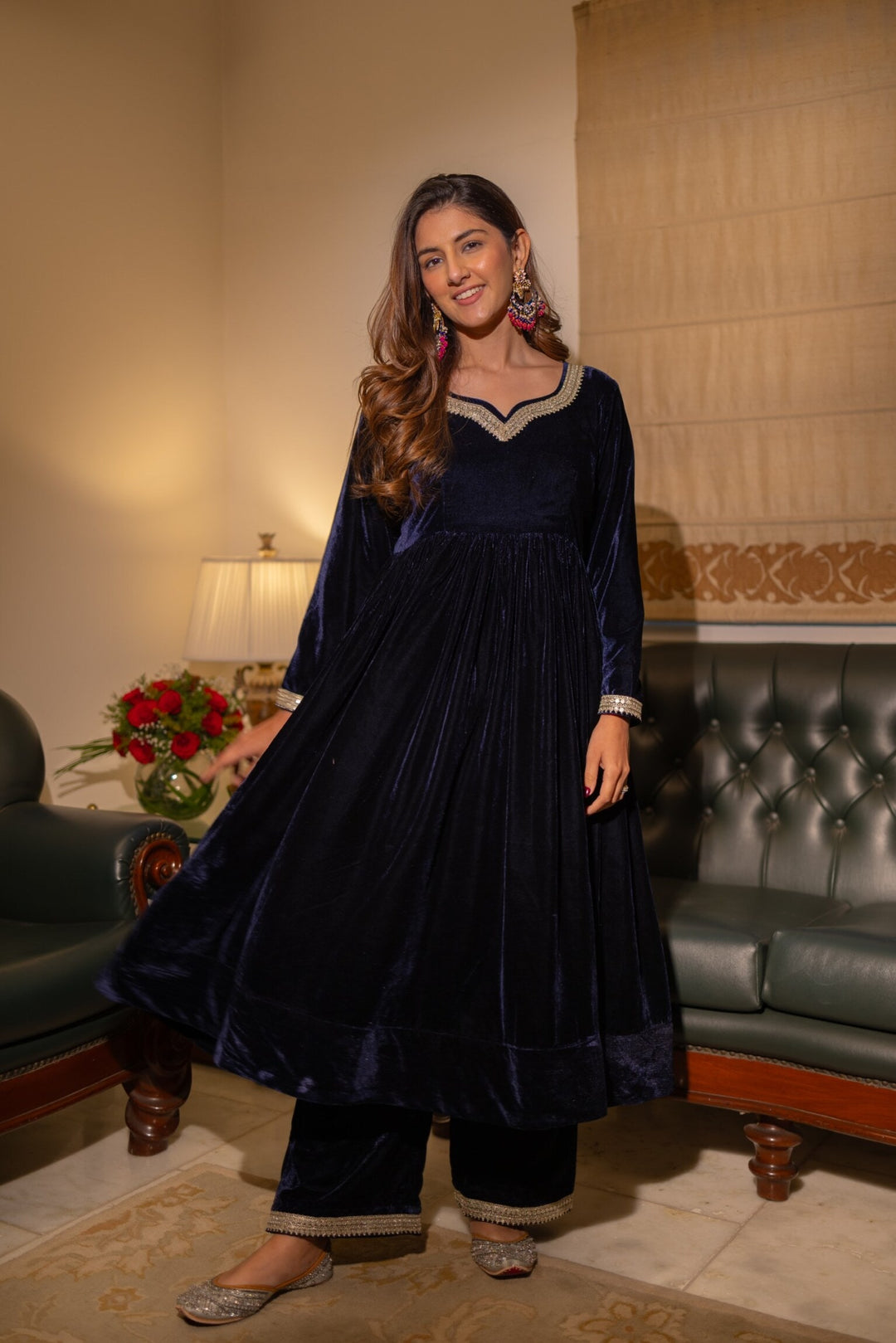 velvet anarkali dress designs Nawab Designer Wine Velvet Anarkali Suit Set for Women Online UrbanStree