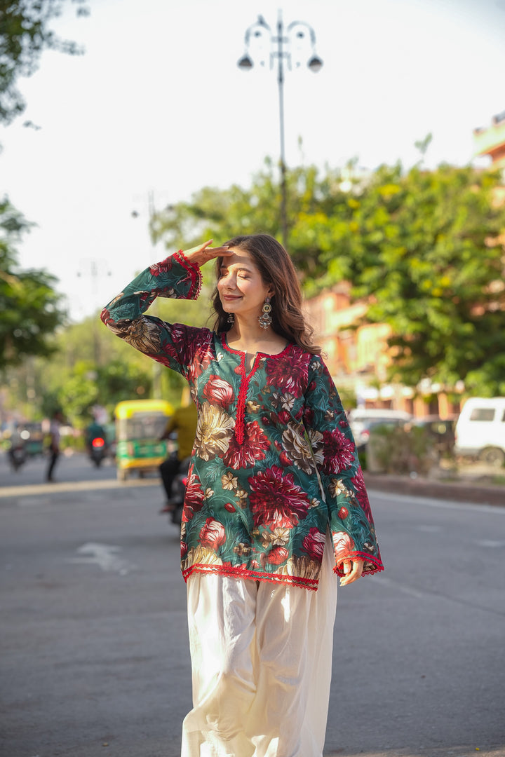 Sandhya Firozi Cotton Farshi Set