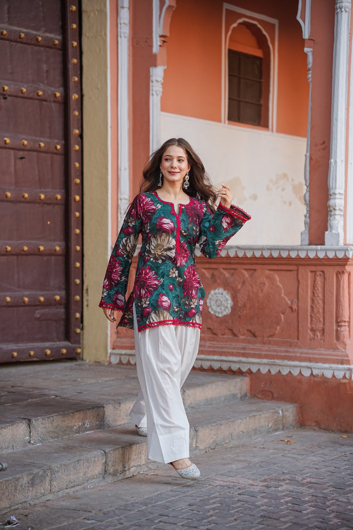 Sandhya Firozi Cotton Farshi Set