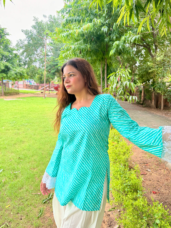 Blue Leheriya Farshi Set