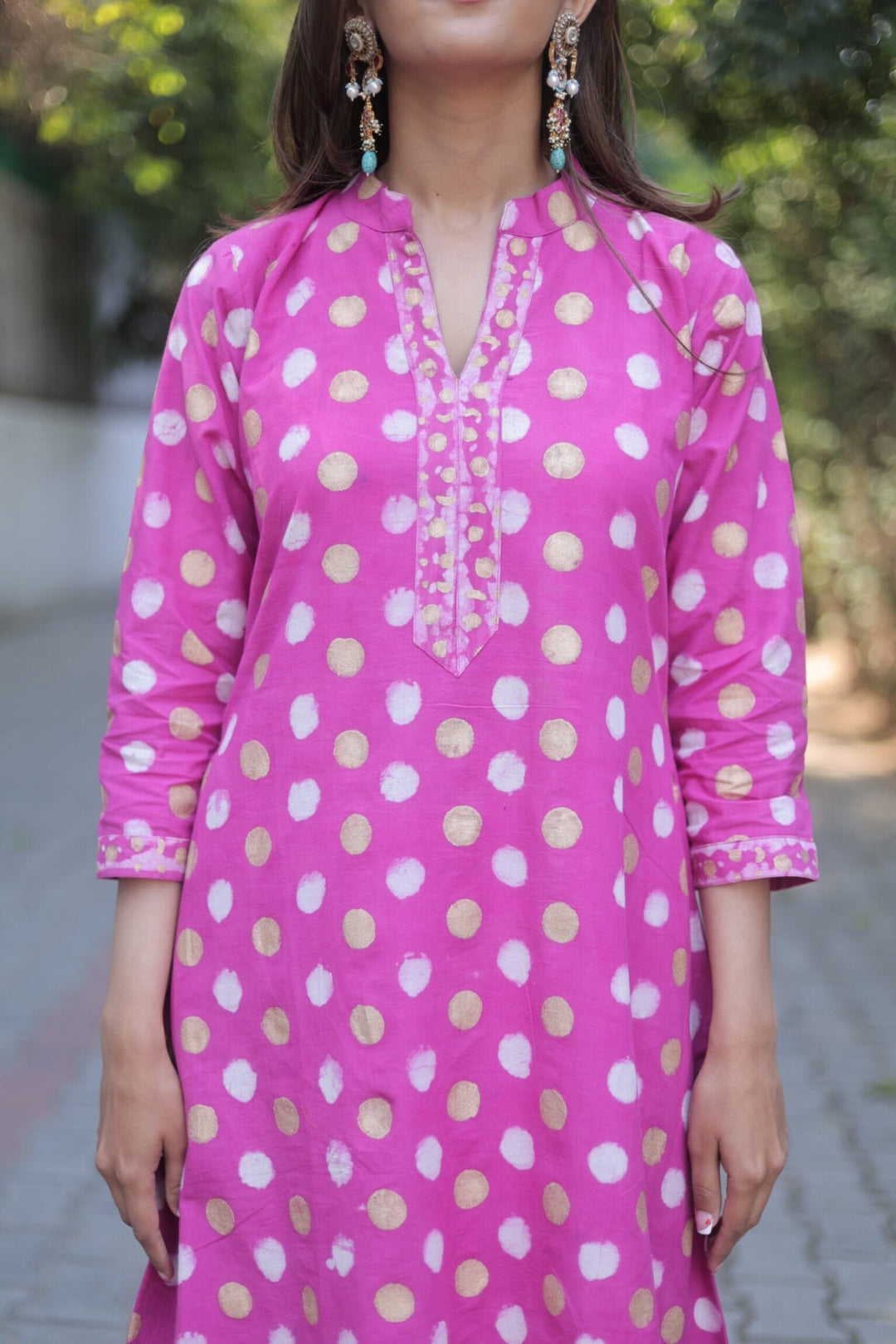 Pink Polka Suit Set