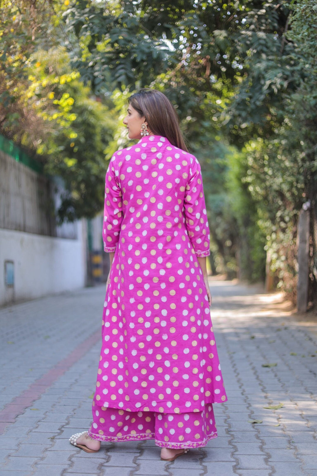 Pink Polka Suit Set