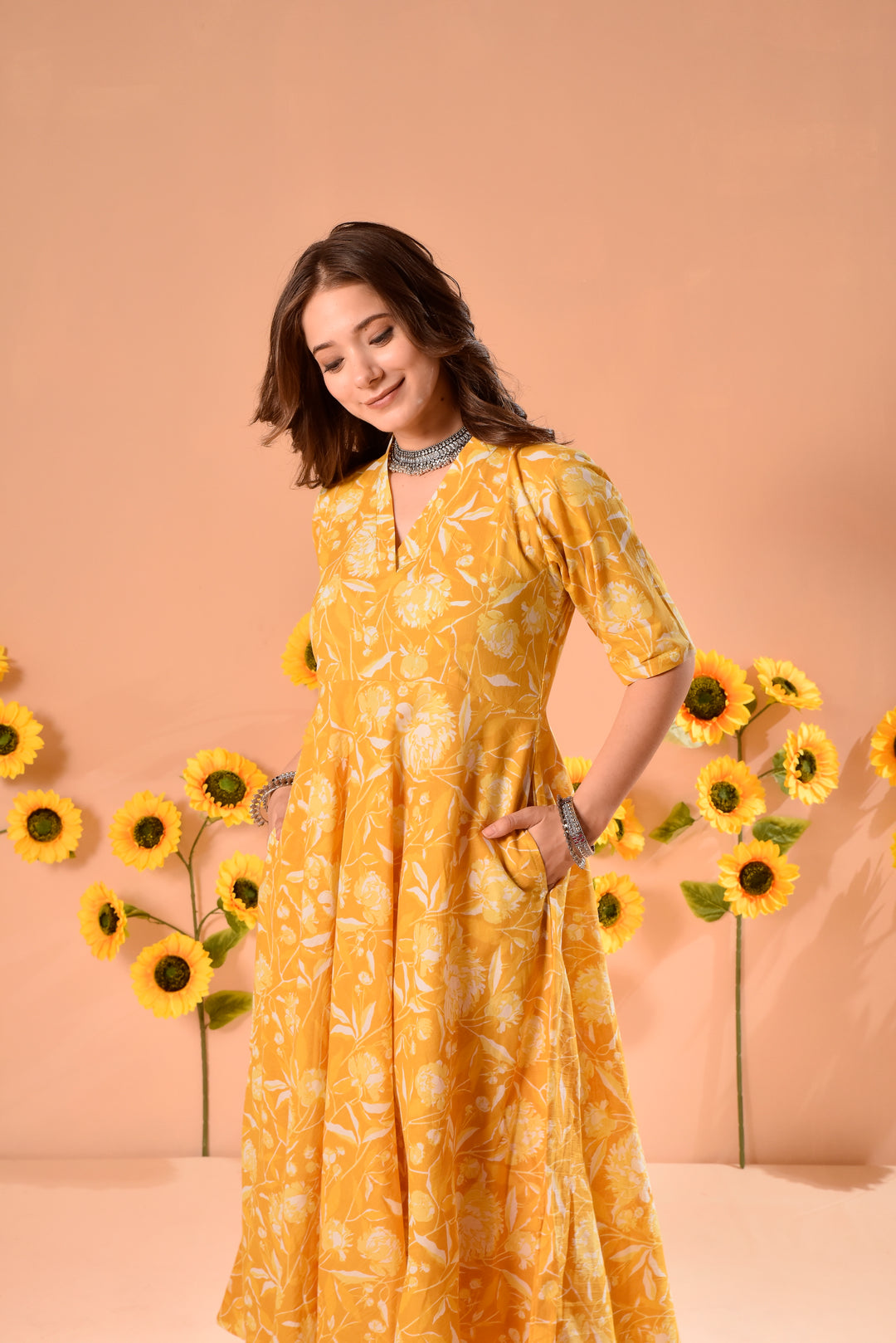 Butter Yellow Cotton Suit Set