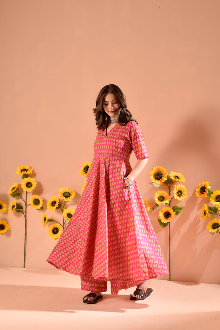 Pink Marigold Suit Set