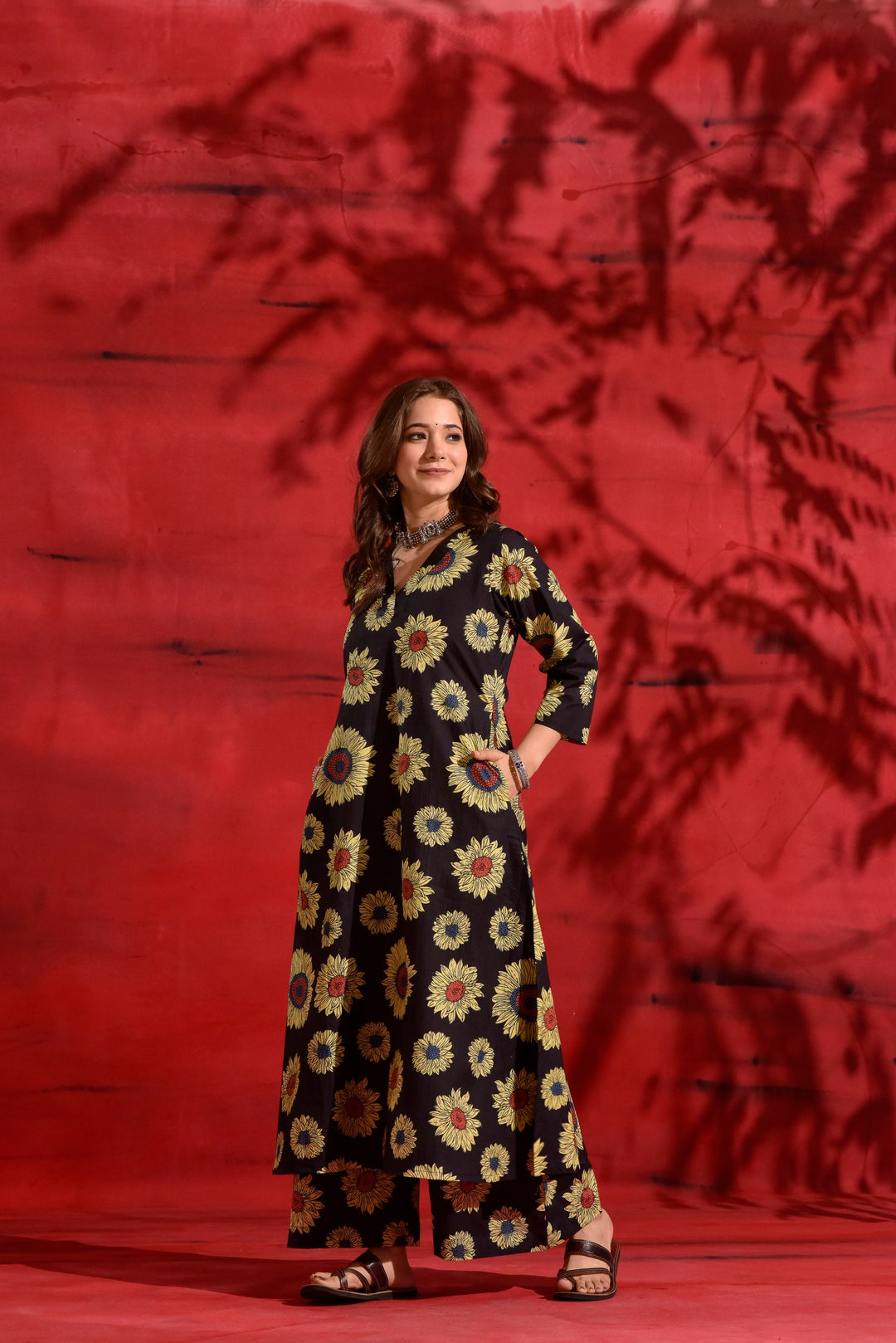 Sunflower Cotton Kurta Set