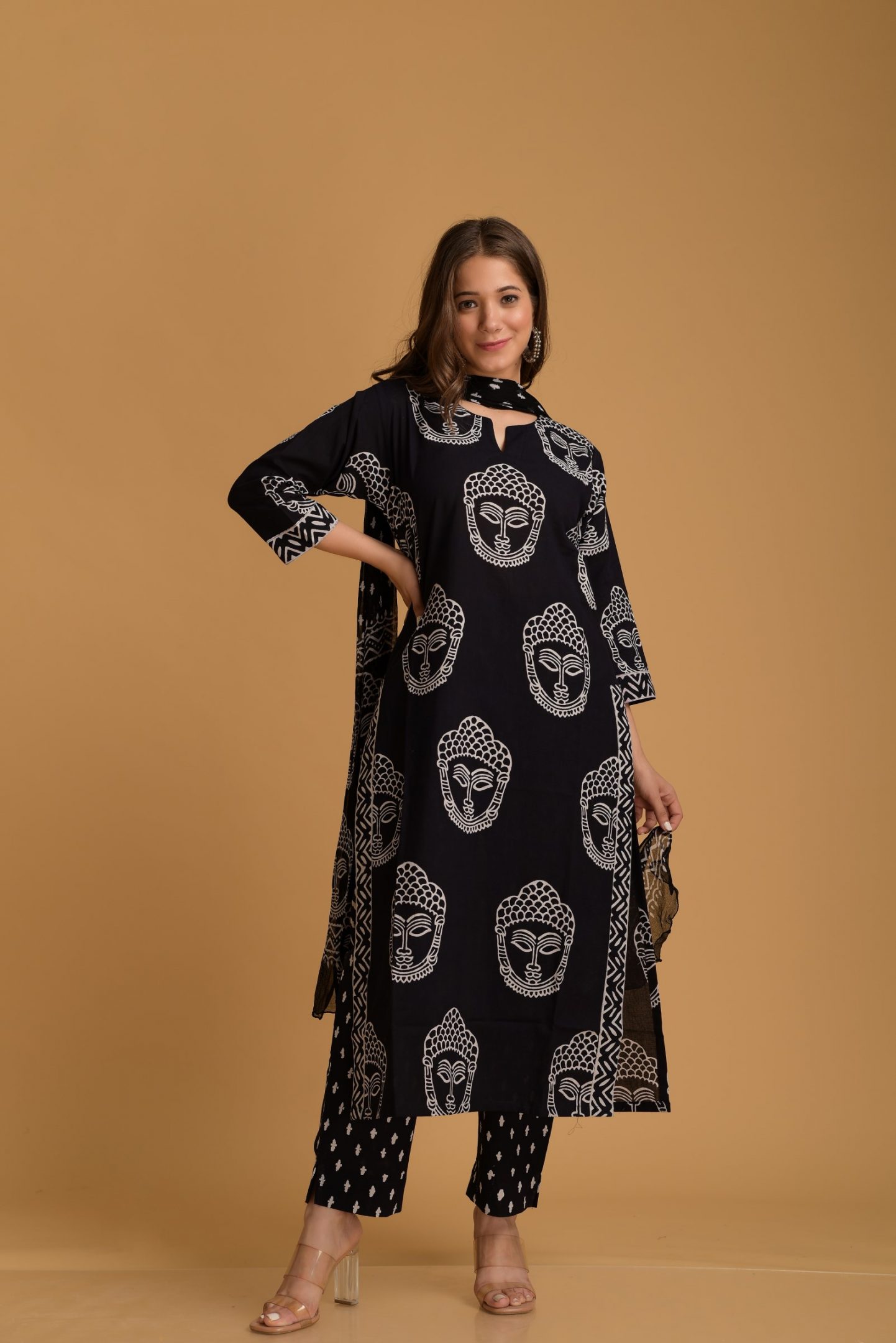 Buddha print dress sales
