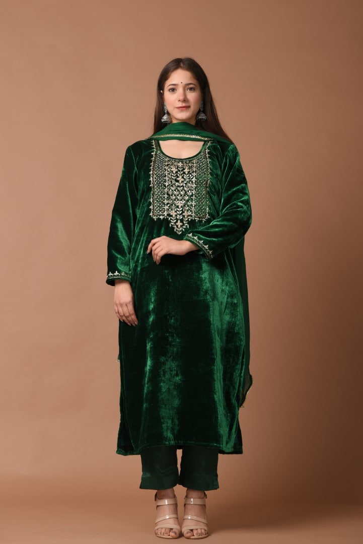 Emerald Green Velvet Suit