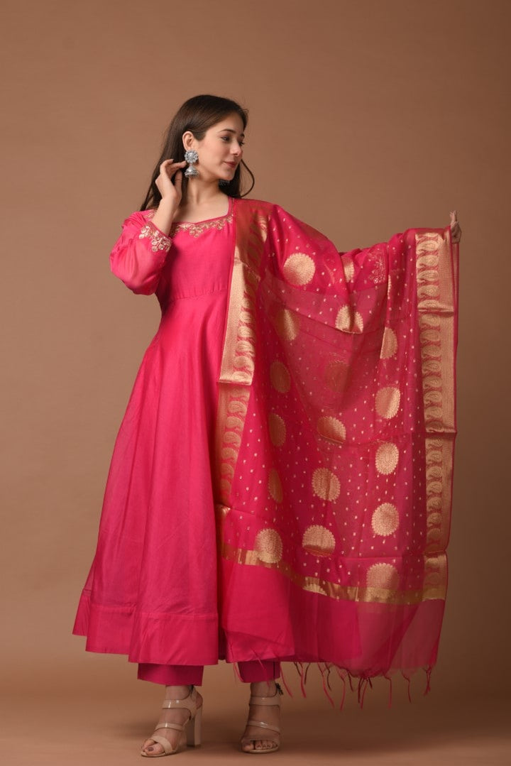 Rani Chanderi Suit Set