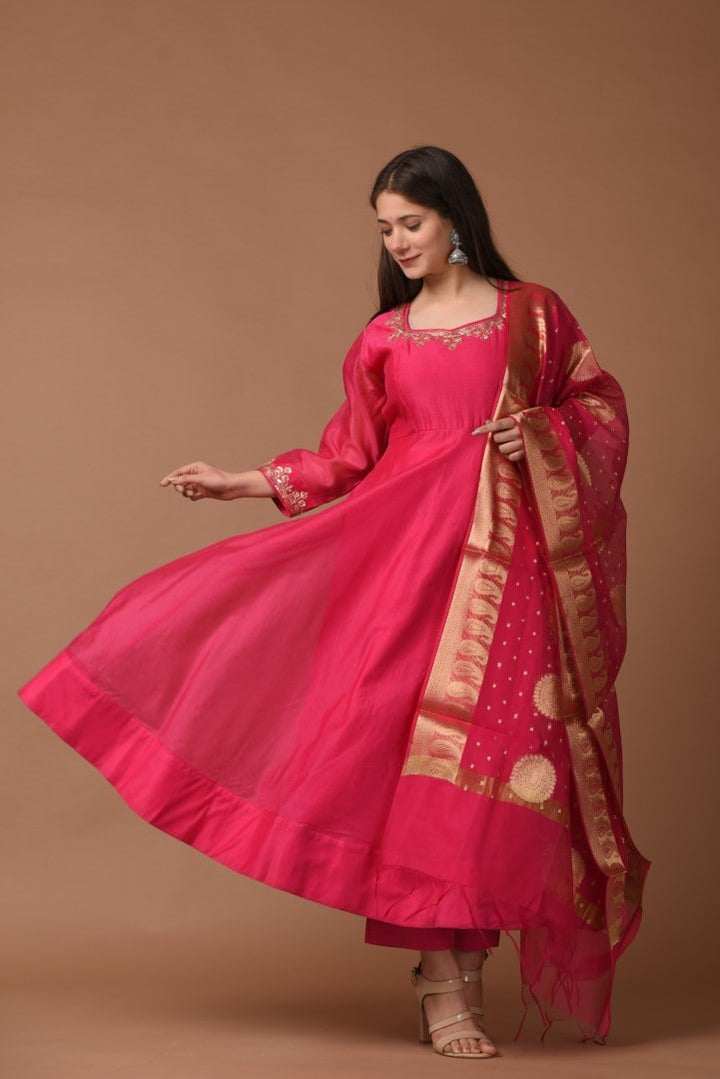 Rani Chanderi Suit Set