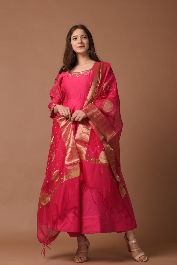 Rani Chanderi Suit Set