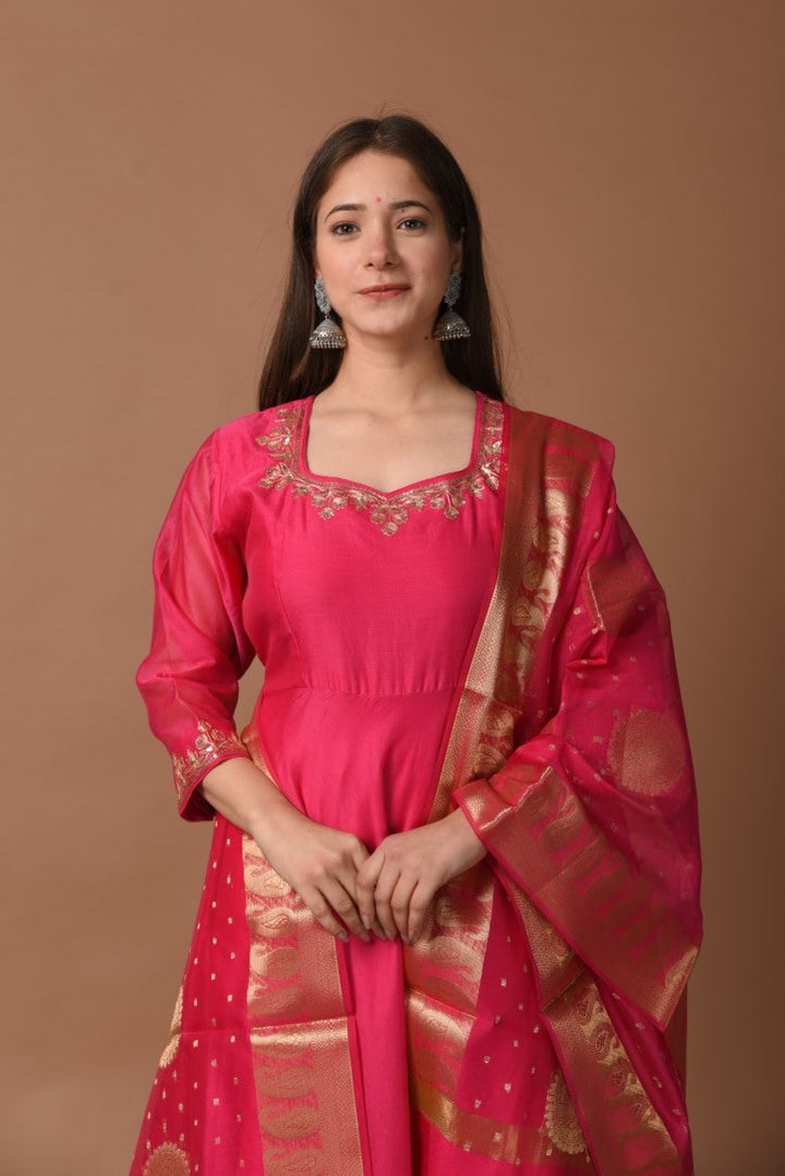 Rani Chanderi Suit Set