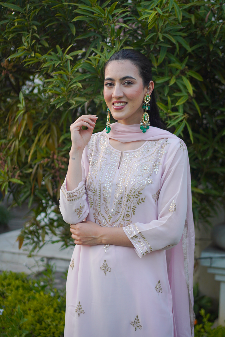 Mahima Pink Georgette Set