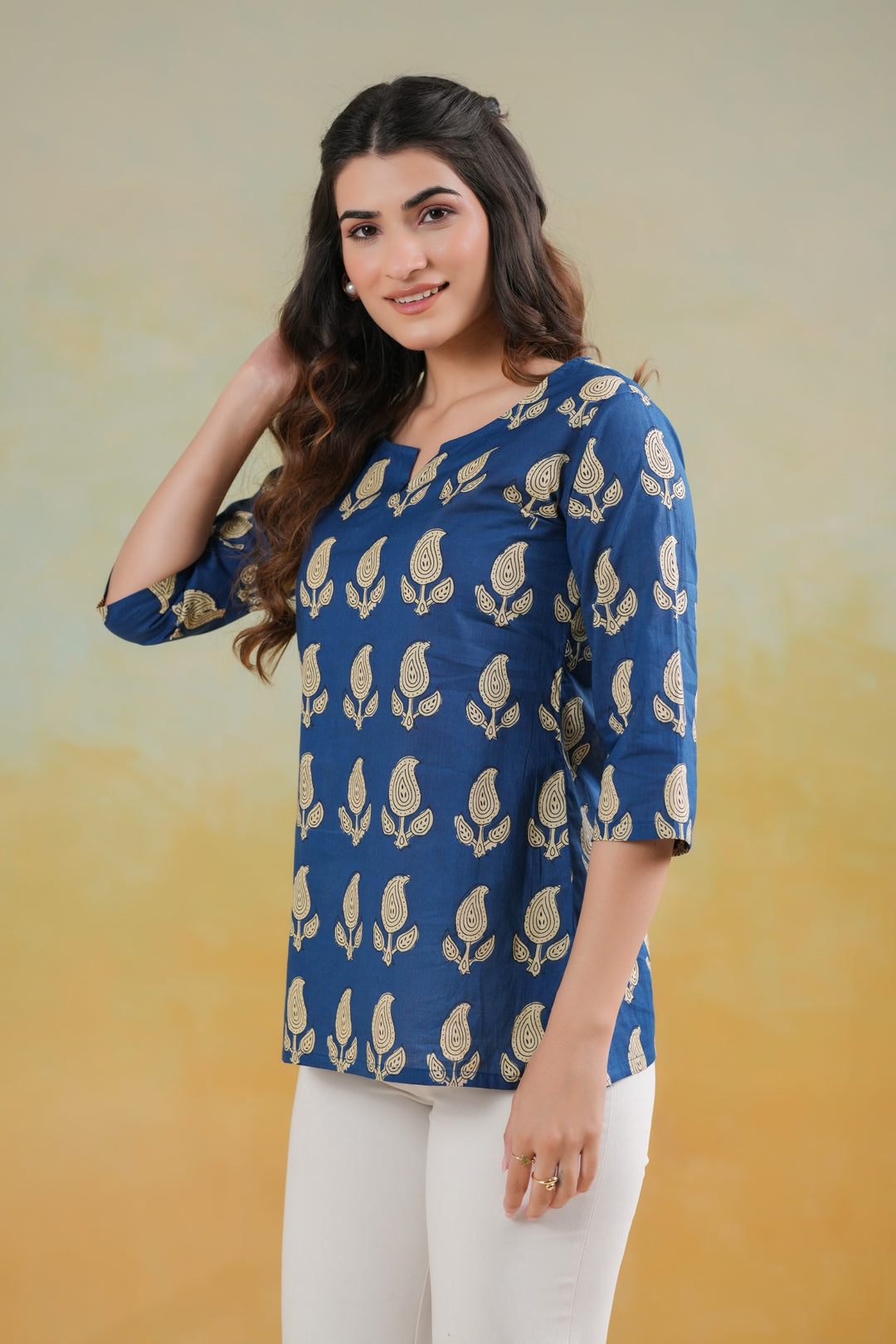 Rosie Blue Cotton Top