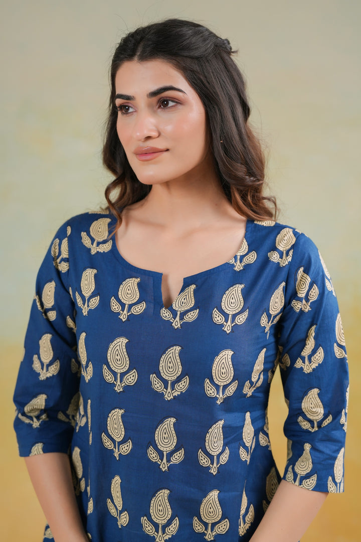 Rosie Blue Cotton Top