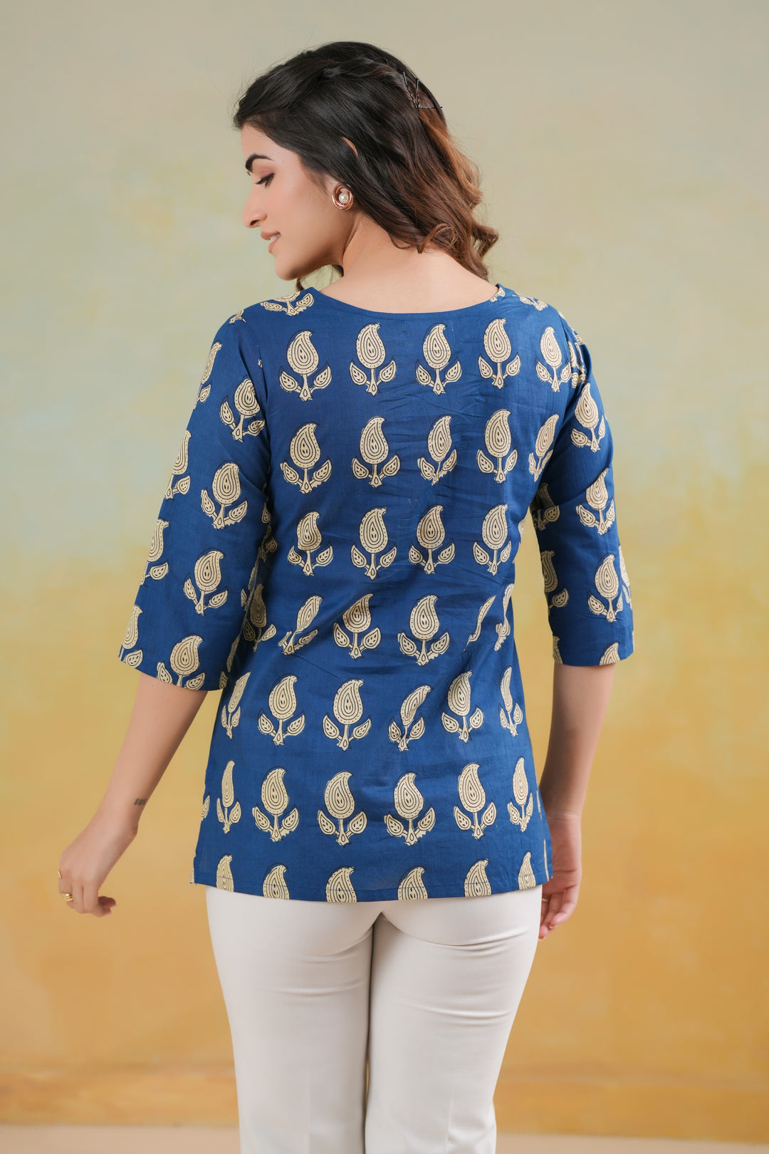 Rosie Blue Cotton Top