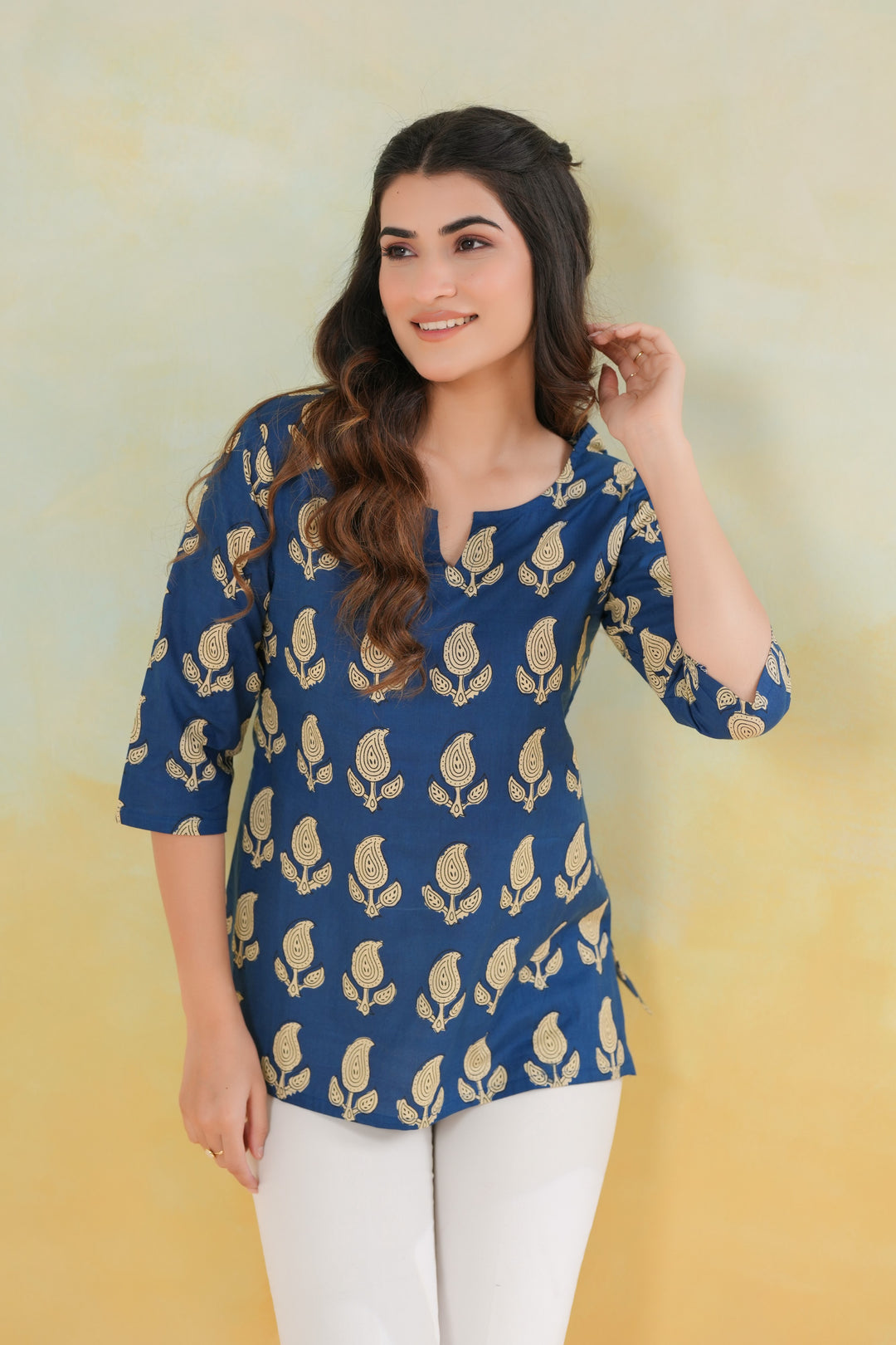 Rosie Blue Cotton Top